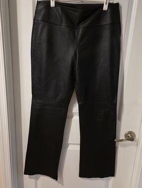 Black Leather Pants Size 11/12